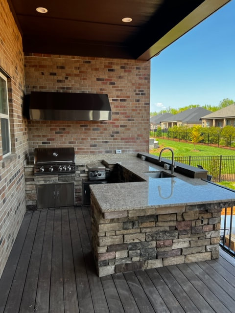 Outdoor kitchen and grill areas designed and built throughout the Charlotte, Waxhaw and Indian Trail areas.